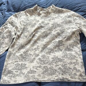 Jones New York Sport Beige Patterned Top
